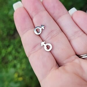 Gender Sign Stud Earrings